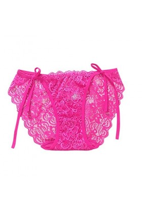 BIISDOST Sensualité Sexy Underpant Bikini Femmes Dentelle Bandage sous-vêtements Lingerie Sexy pour Hot Pink, One Size 