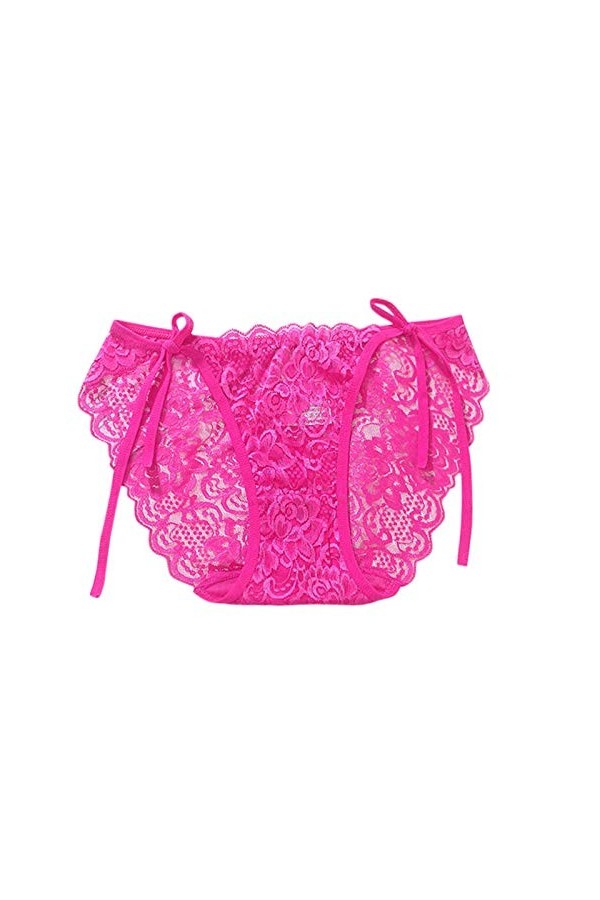 BIISDOST Sensualité Sexy Underpant Bikini Femmes Dentelle Bandage sous-vêtements Lingerie Sexy pour Hot Pink, One Size 