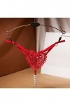 Junhasgood Cadeau Coquin Dames Thong Thong sous-vêtements Sexy Briefs Pantalons Dentelle Lingeries Sexy Grande Taille Red, O