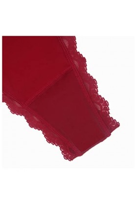 Bow Lady Sous-vêtements Sexy Femmes Paillettes Dentelle Low Rise Thongs Sous-vêtements Culotte Sexy Panty Lingerie Fou, rouge