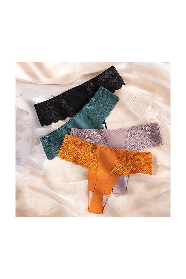 LULER Dentelle pour femme, sexy, dentelle respirante et soulevant les fesses, pure culotte courte sexy hommes sous-vêtements 