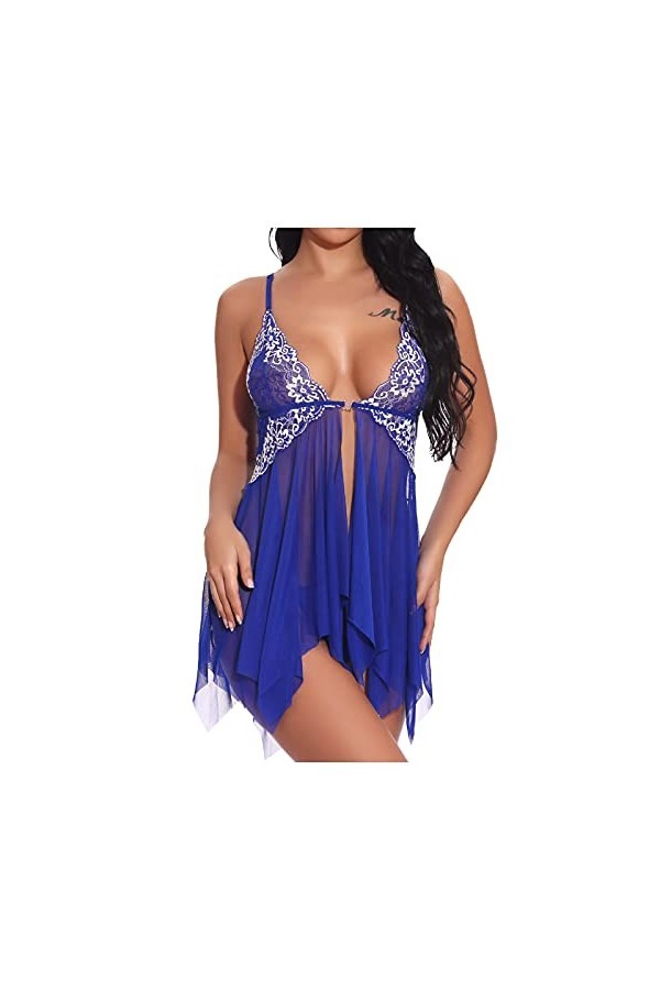 CUTeFiorino Ensemble de sous-vêtements en dentelle pour femme - Culotte jumpui - Sexy - Ensemble de pyjama - Sous-vêtements p