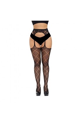 Lingerie Femme Sexy Ensemble Homme Sexy Hot y29k Dot Stockings Vintage Thin Mesh Womens Sexy Pantyhose Print Combinaisons Se
