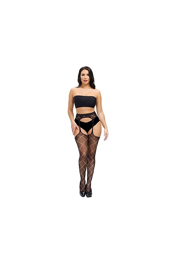 Lingerie Femme Sexy Ensemble Homme Sexy Hot y29k Dot Stockings Vintage Thin Mesh Womens Sexy Pantyhose Print Combinaisons Se