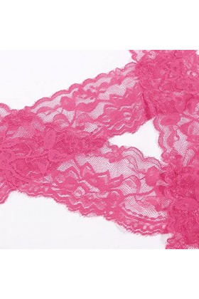 TDEOK Ensemble de lingerie sexy 2 pièces pour femme avec dos nu, Rose, S