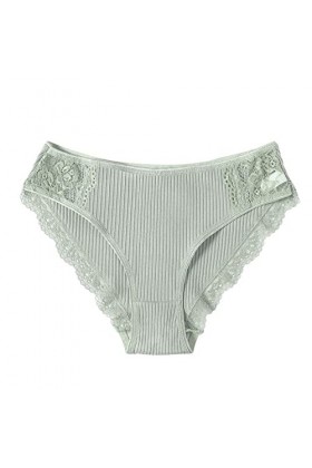 Pantalons Triangle Femme Taille Haute Slips en Pur Coton et Soie Culottes Elasticité String Stretch Coquine Hot de Absorbante