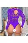 Sous-vêtements sexy pour femme - Lingerie chère à manches longues - Résille séduisante - Manteau en maille sexy - W572 - Ense