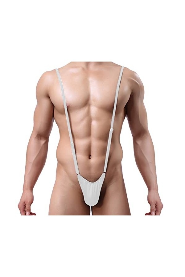 Générique Lingerie Sexy Femme Body et Combinaison Lingerie drôle pour Hommes Sexy Strap String réglable T Pantalon U Bulge Ba