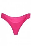 BIISDOST Briefs de Glace Entrejambe sous-vêtements sans Couture Sexy Femmes G-Strings Soie Coquin Hot Pink, XL 