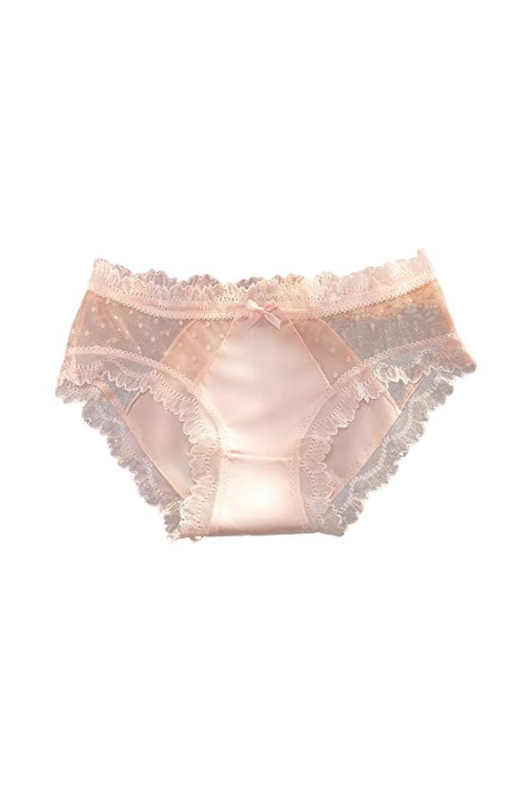 Aoklidil Sous-vêtements pour femme Sexy String Femme Mesh Sexy Pantalons Grande Taille Belles Fesses Femelles Transparent Fin