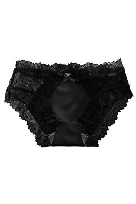 Aoklidil Sous-vêtements pour femme Sexy String Femme Mesh Sexy Pantalons Grande Taille Belles Fesses Femelles Transparent Fin