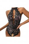 Ensemble Lingerie Feminine Sexy Sexy Hot sous Vêtements Sissy Érotique Teddy Harnais Robe See Through Night Wear Transparente