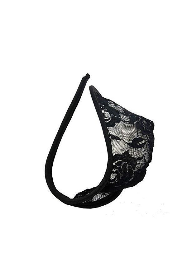 Junhasgood Lot de Slip Grande Taille Dentelle sous-vêtements Sexy Ensemble Lingerie Dentelle Sexy Black, One Size 