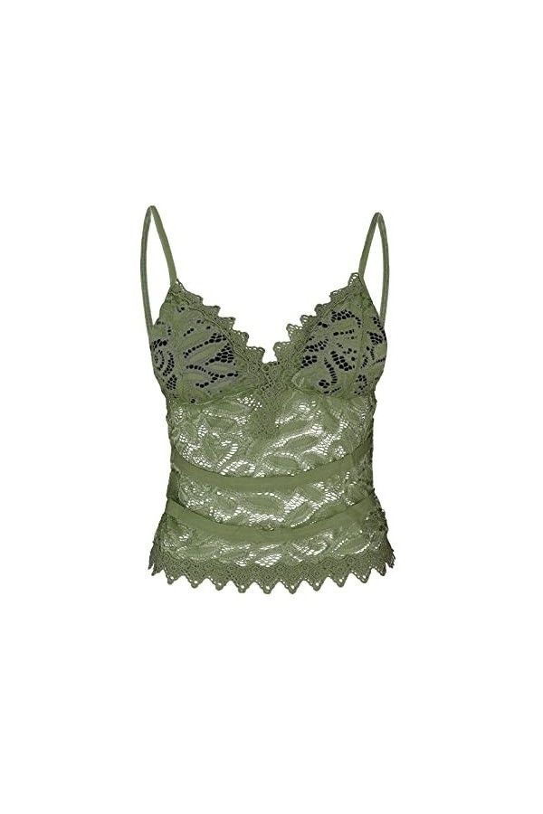 CUTeFiorino La Dessous Sans Fil Sexy Ceinture Cami Femmes Soutien-Gorge Surfaces Confort pour Femmes Soutien-gorge avec Panta