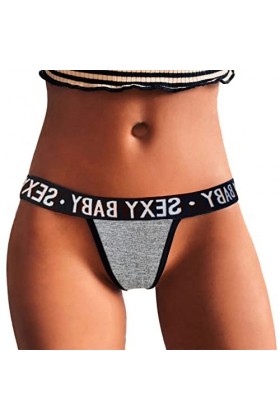 BIISDOST Femmes Sexy Lingerie G String Briefs sous-Vêtements Culottes T String Strings Ensemble Enfant Marseille Grey, L 
