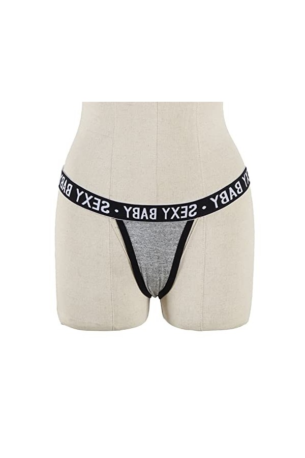 BIISDOST Femmes Sexy Lingerie G String Briefs sous-Vêtements Culottes T String Strings Ensemble Enfant Marseille Grey, L 