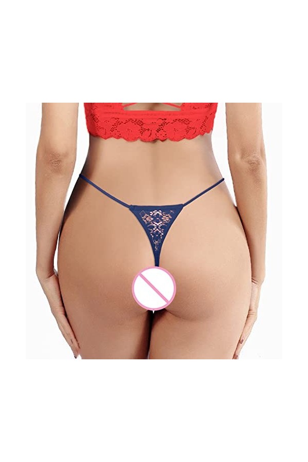 Lingerie Femme Sexy Ensemble Homme Sexy Hot y*2*k Femmes Sexy Taille Basse Dentelle Motif élastique T Dentelle String Culotte