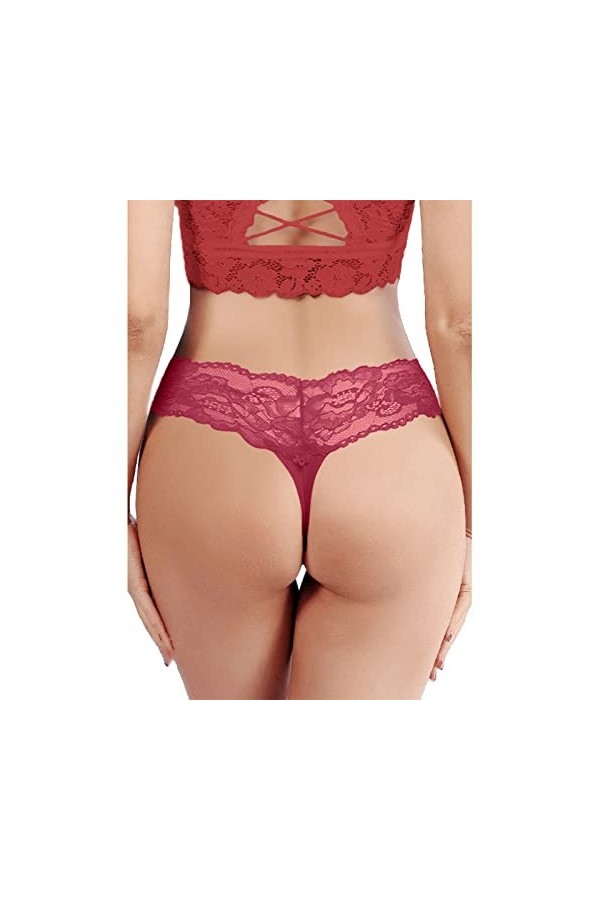 Lingerie Femme Sexy Ensemble Homme Sexy Hot y21k Femmes Culotte Rose Dentelle Transparent Évider sous-Vêtements Confort sans 