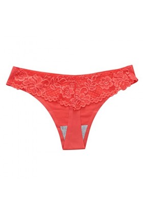 Lingerie Femme Sexy Ensemble Homme Sexy Hot y26k Culotte sans Couture en Soie glacée pour Femme en Dentelle Ensemble Rouge W