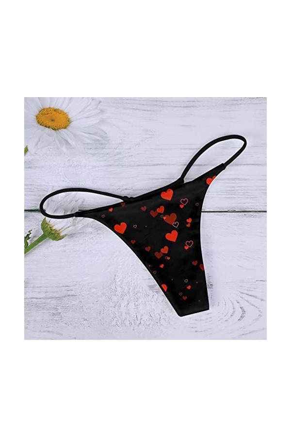 Lingerie Femme Sexy Ensemble Homme Sexy Hot y*2*k Culotte imprimée à la Mode pour Femmes Legging Rose Sexy Black, XL 