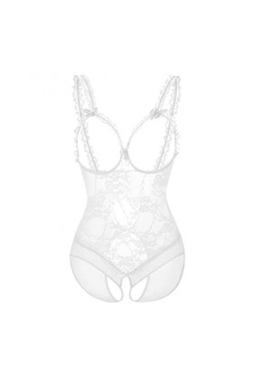 sous-vêtements Amusants pour Femmes Dentelle Ouverte Entrejambe rosée Sein Voir à Travers Sexy Body sous-vêtements Robe de Nu