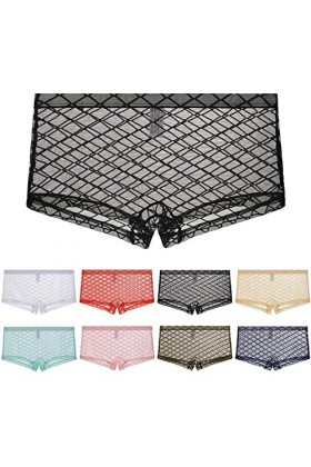 Gefomuofe Lingerie sexy pour homme - Dentelle soyeuse - Slip Sissy Pouch Crossdress Culotte Bikini Sexy Babydoll G-string tra