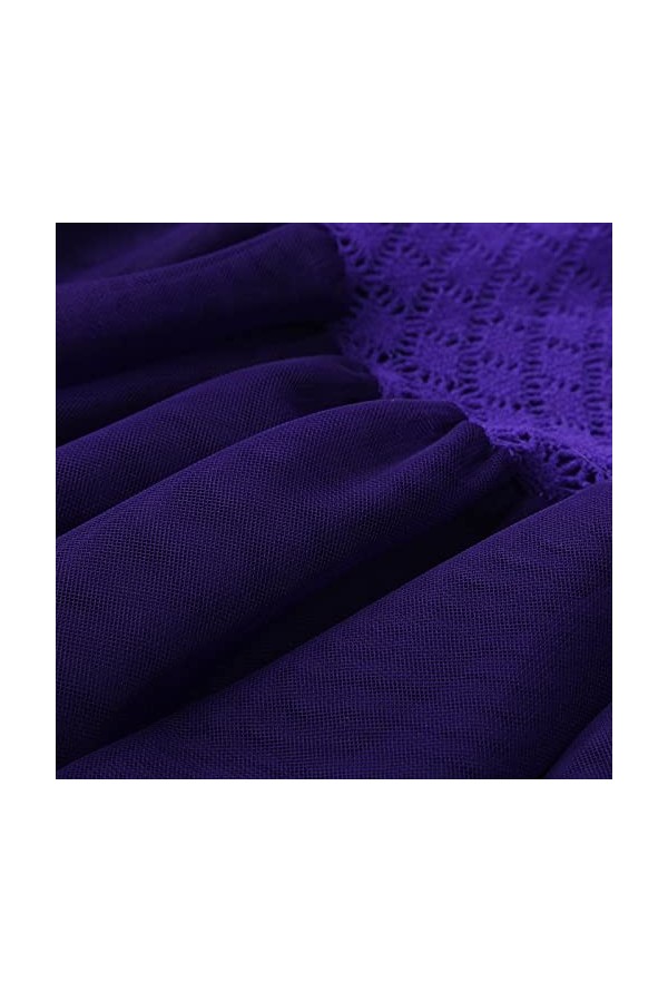 2024 Lingerie sexy en dentelle pour femme avec porte-jarretelles, violet, 3XL