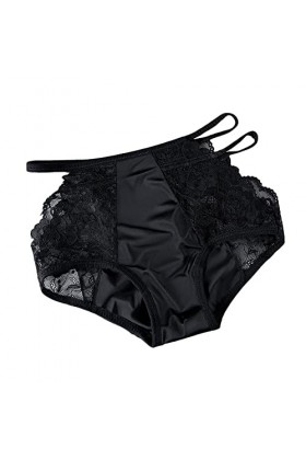 Aoklidil Sous-vêtements sexy pour femme - Noir - Sexy - En résille - Culotte - String pour femme - Noir, b-noir, L