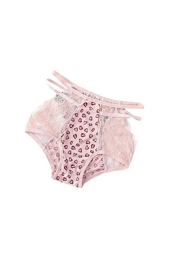 Aoklidil Sous-vêtements sexy pour femme - Noir - Sexy - En résille - Culotte - String pour femme - Noir, b-rose, XXL