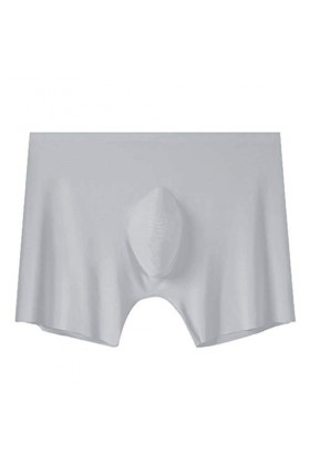 Sous-vêtements pour homme - Style amusant - Respirant - En soie - Lon Ice - Sous-vêtements pour homme, gris, L