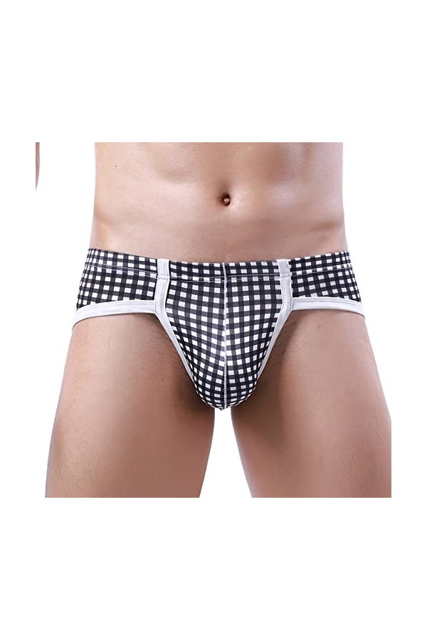 Sous-vêtement de moto pour homme - En une seule pièce - Respirant, léger et sexy - Taille basse - Boxer pour homme, Noir , M