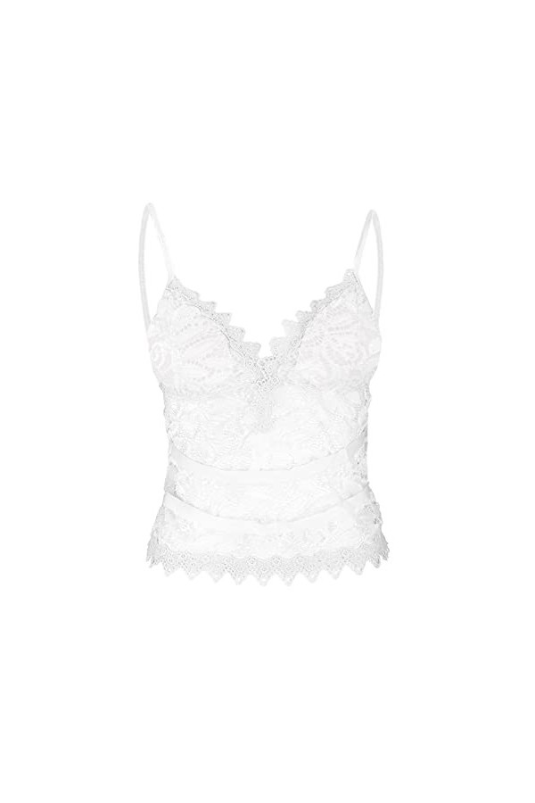 CUTeFiorino La Dessous Sans Fil Sexy Ceinture Cami Femmes Soutien-Gorge Surfaces Confort pour Femmes Soutien-gorge avec Panta