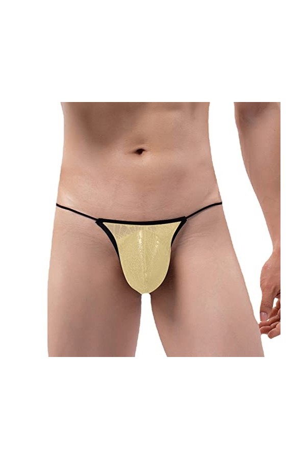 String Homme Sexy Hot Comfort Respirant Tanga Thong ​sous-vêtement Taille Basse Extensible String Sexy éRotique String Tanga