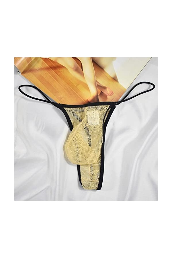 String Homme Sexy Hot Comfort Respirant Tanga Thong ​sous-vêtement Taille Basse Extensible String Sexy éRotique String Tanga