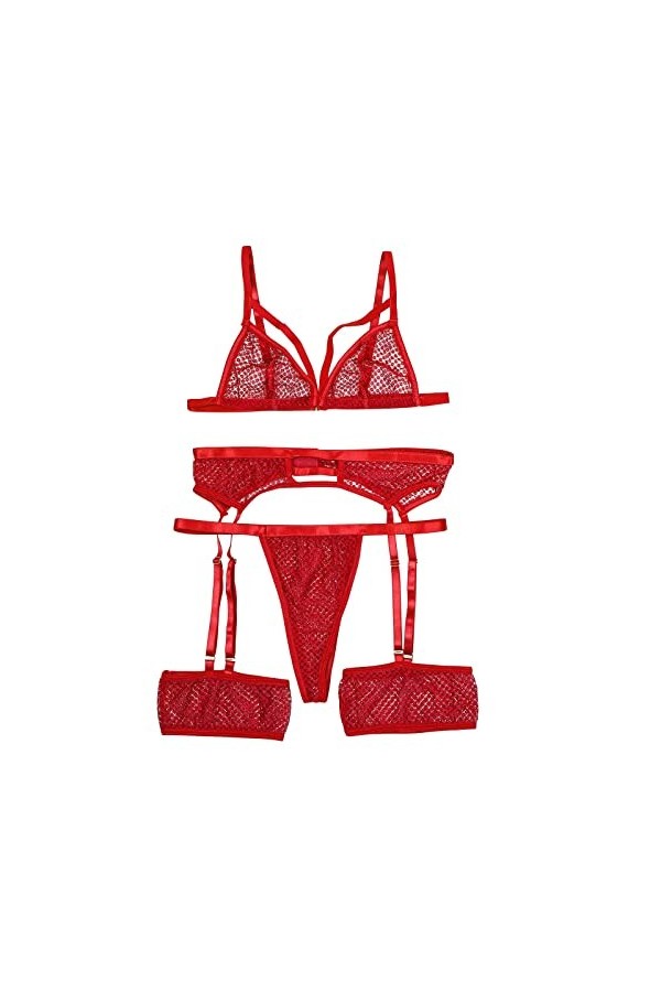 Vêtements De Nuit Femme Dentelle Lingerie Sexy Ensemble Ensemble sous-Vetements Sexy Ensemble Soutien Gorge et String Erotiqu