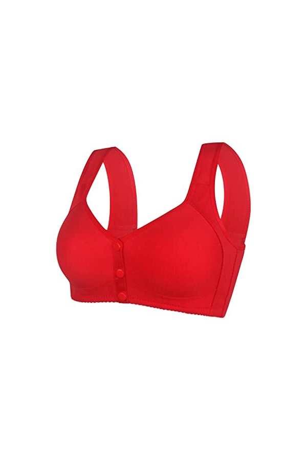 CUTeFiorino Soutien-gorge pour femme sans anneau en acier, fermeture à lavant, dos en T, grande taille, sans coutures, sans 