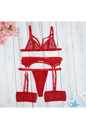 Vêtements De Nuit Femme Dentelle Lingerie Sexy Ensemble Ensemble sous-Vetements Sexy Ensemble Soutien Gorge et String Erotiqu