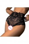 Générique Femmes Sexy Dentelle Florale Maille Culotte Taille Haute Slips sous-vêtements évider Transparent Grande Taille sous