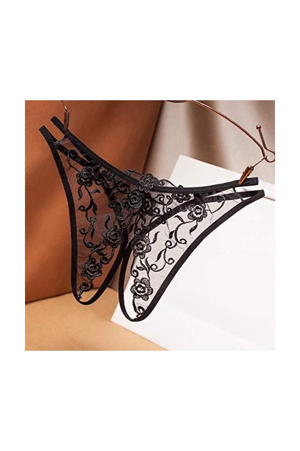 Junhasgood Nuisette Pyjama Pantalons Thong sous-vêtements Thong Culottes Briefs Dentelle Dames Femmes Sexy Body String pour 