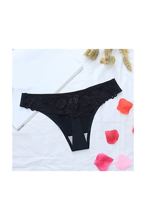 Lingerie Femme Sexy Ensemble Homme Sexy Hot y26k Culotte sans Couture en Soie glacée pour Femme en Dentelle Ensemble Rouge B