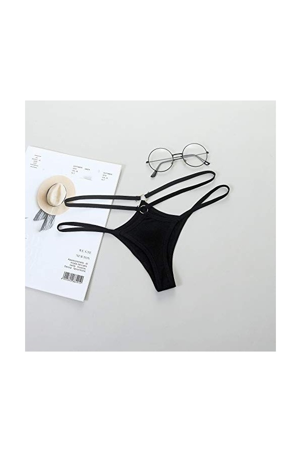 Générique Lingerie Sexy Femme Body et Combinaison Out with Hollow Sexy Womens T-Back Briefs Transparent Femmes sous-vêtement