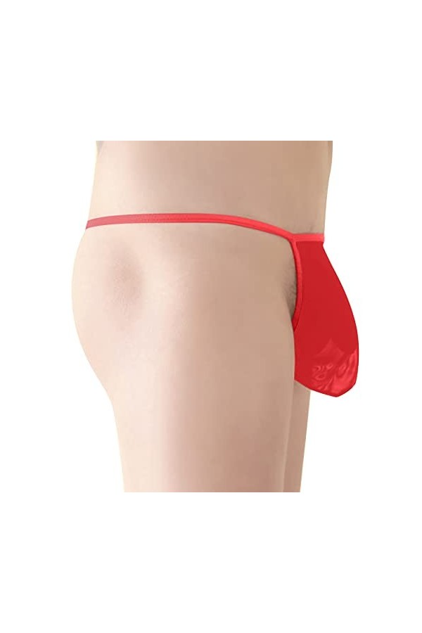 ADMAY 2023 New y/2k Style Lingerie pour Hommes String en Maille T Pantalon Sexy en Forme de U Poche Poche Culotte sous-vêteme