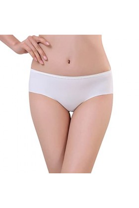 Pantalons Triangle Femme Taille Haute String Elasticité Culottes Stretch Slips en Pur Coton et Soie Shorts de Absorbante Mens