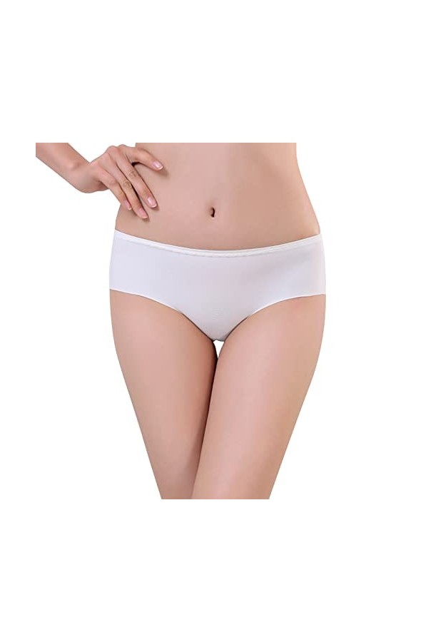 Pantalons Triangle Femme Taille Haute String Elasticité Culottes Stretch Slips en Pur Coton et Soie Shorts de Absorbante Mens