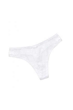 Générique Strings Hot Sexy Femme élégant T Sexy Lingerie Dentelle Retour Doux Thong Culotte de Nuit Confortable White-A, XXX