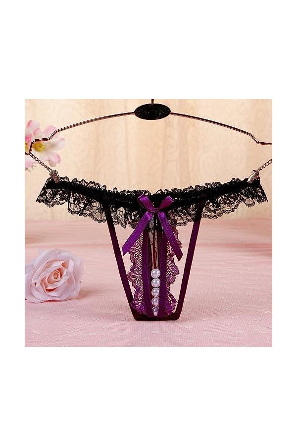 Lingerie Femme Sexy Ensemble Homme Sexy Hot y26k Femmes Sexy Gland Maille Perle Slips évider Culotte Crochet à Lacets Culotte