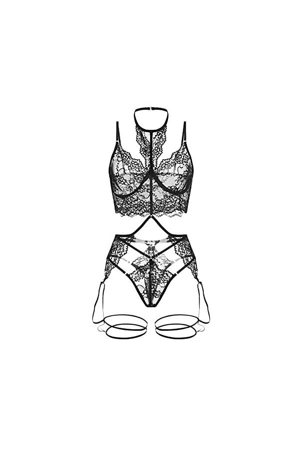 Générique Lingerie Sexy pour Femme Dentelle sous-vêtements fibre de polyester pour porter des femmes quotidiennes Lingerie Se