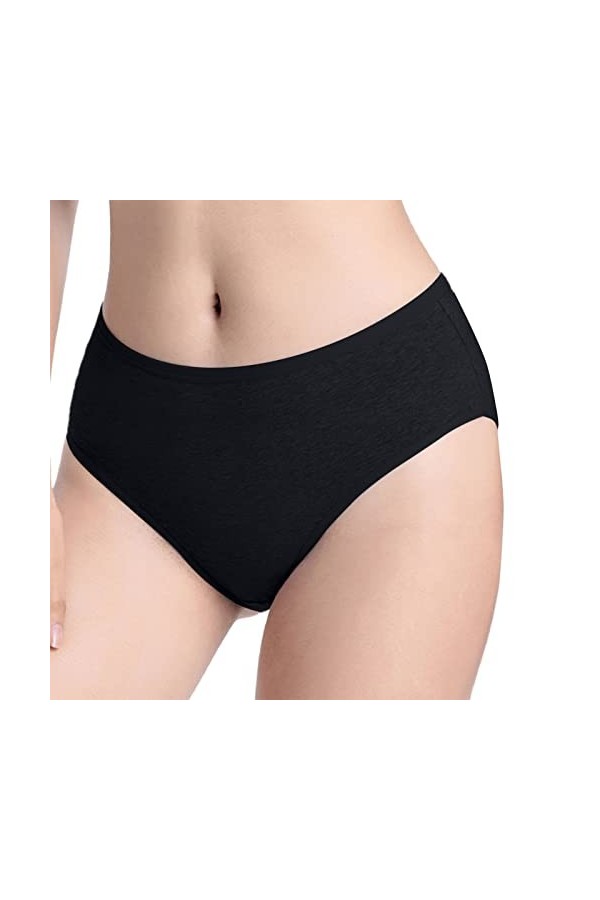 Slips Femme Stretch Pantalons Triangle en Pur Coton et Soie String Taille Haute Culottes Elasticité Grande Taille Coupe Confo