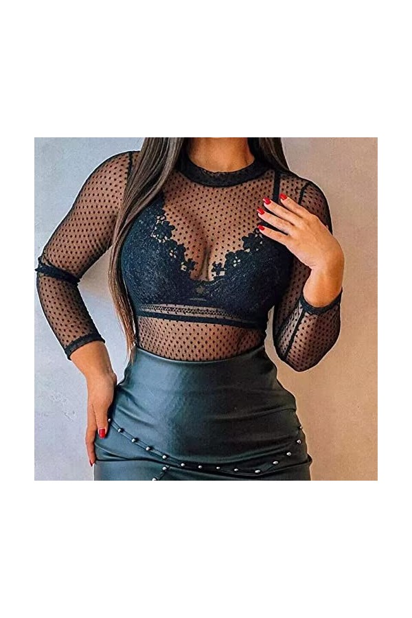 Sexy Lingerie Taille 52 Femme Sexy Mesh Sexy Charm Blouse Sexy Lingerie Sexy Horny, Noir , L