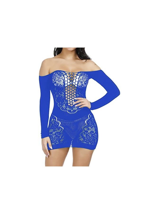 Jumpsuit Lingerie Femme Fun Lingerie Sexy Suspendu Maille Serré Wrap Hip Jupe Grand Body Vêtements de Nuit Vêtements de Nuit 